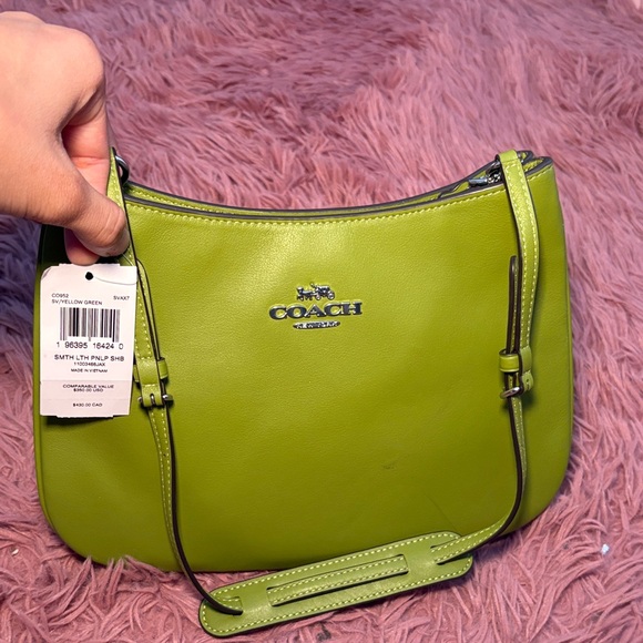 Coach Lime Green Leather Shoulder Bag - Picture 14 of 14